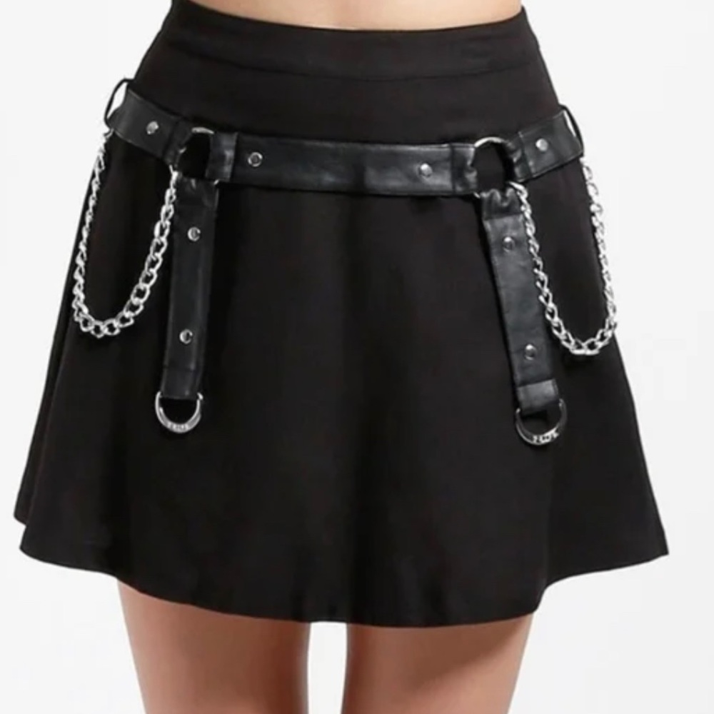 Tripp NYC Royal Bones Hot Topic Chain Harness Strap Skirt